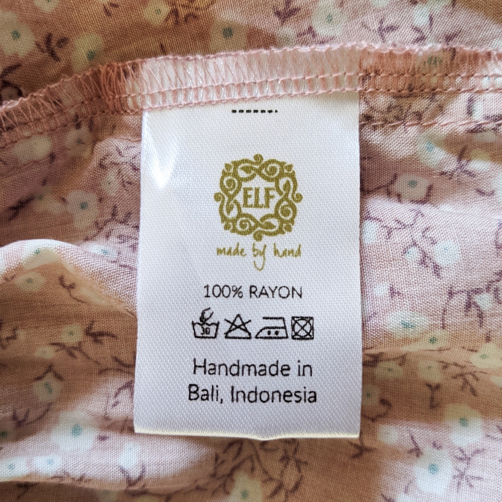 🦋LAST🦋 NWT Bali ELF Del Sol Dress, Peony Blossom, Size Large - Picture 5 of 7